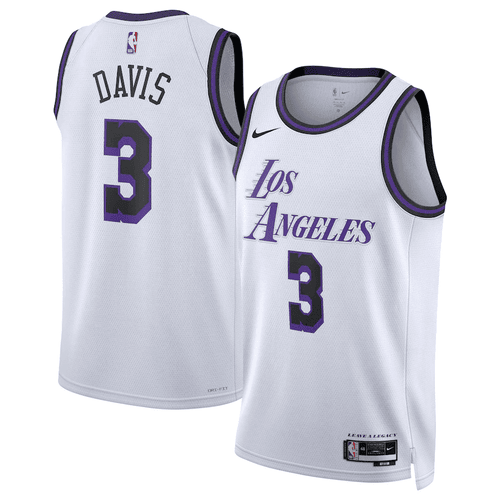 Men's Los Angeles Lakers City Edition Swingman Jersey 22 - White - Anthony Davis - Unisex