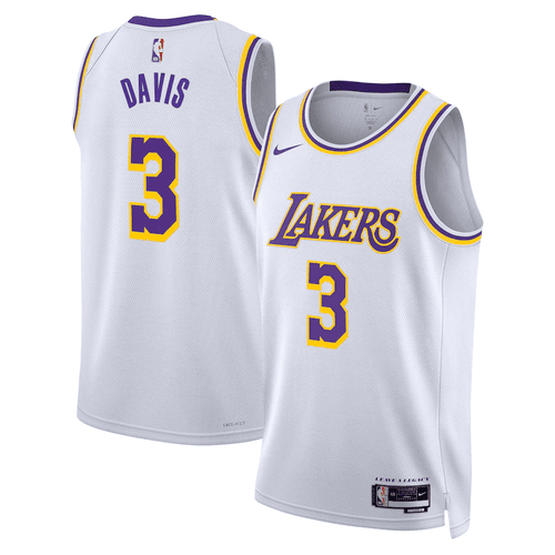 Men's Los Angeles Lakers Association Edition Swingman Jersey - White - Anthony Davis - Unisex