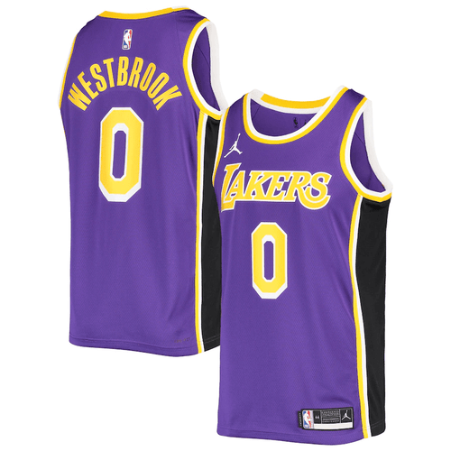Men's  Russell Westbrook Los Angeles Lakers Jordan Brand 2021/22 Swingman Jersey - Statet Edition - Purple