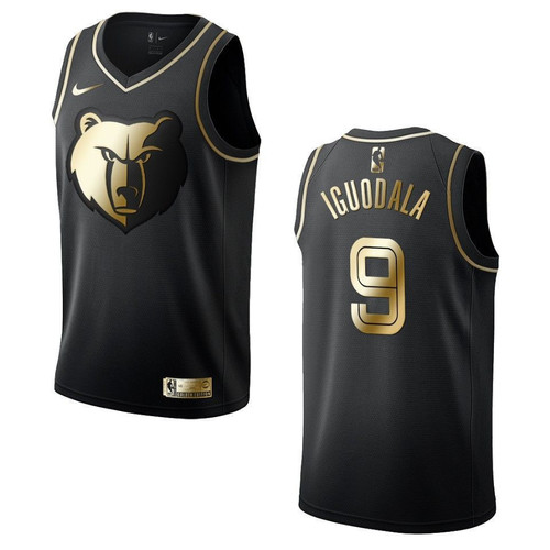 Men's   Memphis Grizzlies #9 Andre Iguodala Golden Edition Jersey - Black , Basketball Jersey