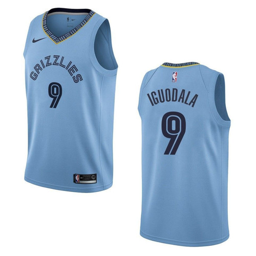 Men's   Memphis Grizzlies #9 Andre Iguodala Statet Swingman Jersey - Blue , Basketball Jersey