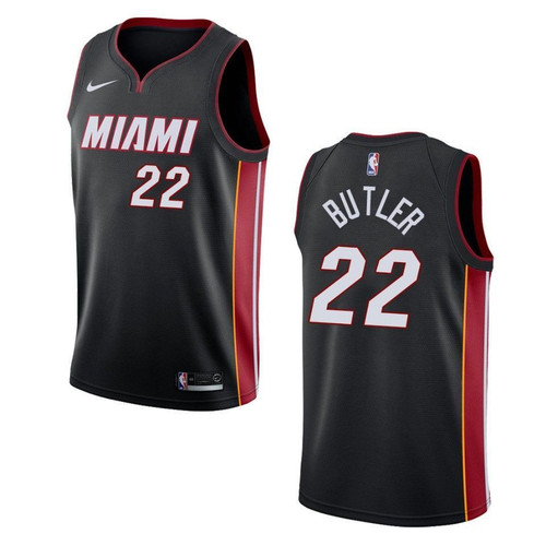 Men's   Miami Heat #22 Jimmy Butler Icon Swingman Jersey - Black , Basketball Jersey