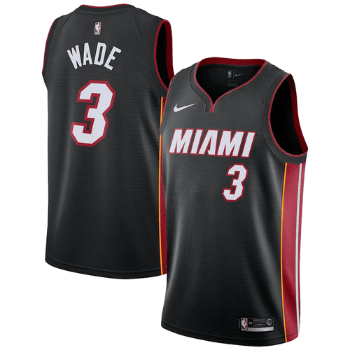 Men's Dwyane Wade Miami Heat Swingman Jersey - Icon Edition - Black