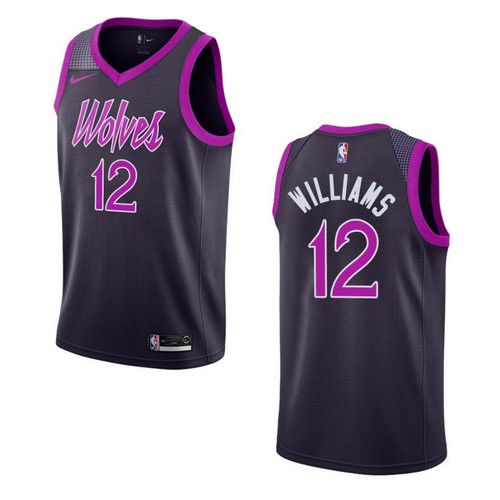 Men's  2019-20  Minnesota Timberwolves #12 C.J. Williams City Swingman- Purple Jersey