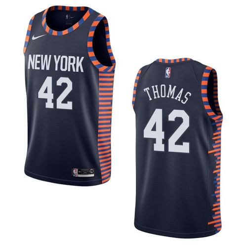 Men's  2019-20  New York Knicks #42 Lance Thomas City Edition Swingman- Navy Jersey