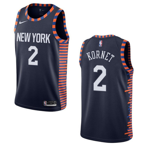 Men's  2019-20  New York Knicks #2 Luke Kornet City Edition Swingman- Navy Jersey