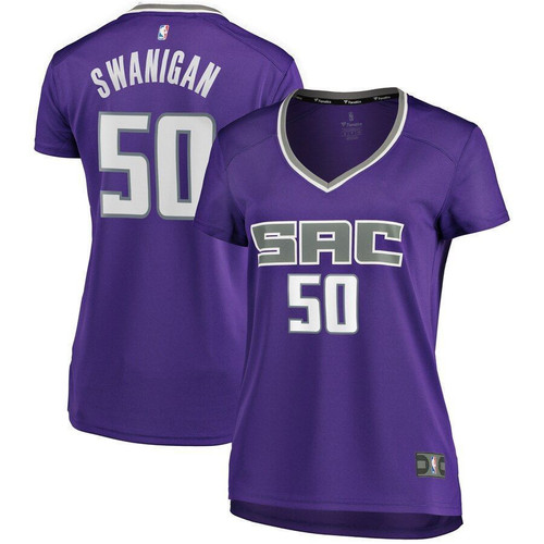 Women's  Caleb Swanigan Sacramento Kings Wairaiders  Fast Break Player Replica- Icon Edition - Purple Jersey