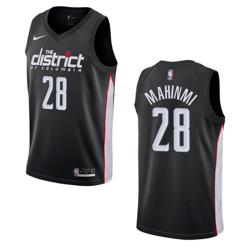 Men's  2019-20  Washington Wizards #28 Ian Mahinmi City Swingman- Black Jersey
