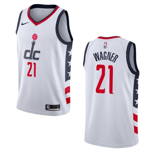 Men's  2019-20  Washington Wizards #21 Moritz Wagner City Swingman- White Jersey