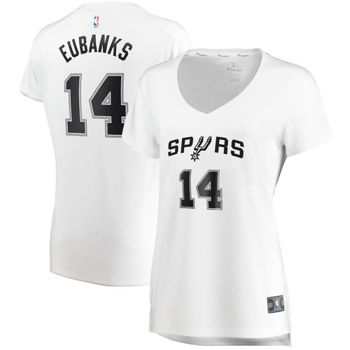 Women's  Drew Eubanks San Antonio Spurs Wairaiders  Fast Break Replica Player- Association Edition - White Jersey