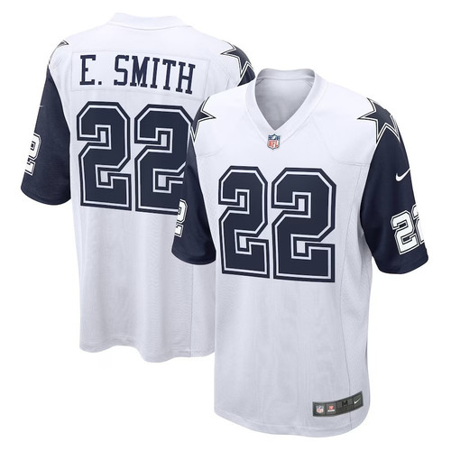 Men's Emmitt Smith White Dallas Cowboys Alternate Legends Game Jersey