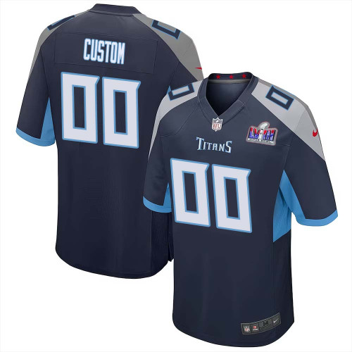 Custom Home Tennessee Titans Super Bowl LVIII Limited Black Jersey for Men – Replica