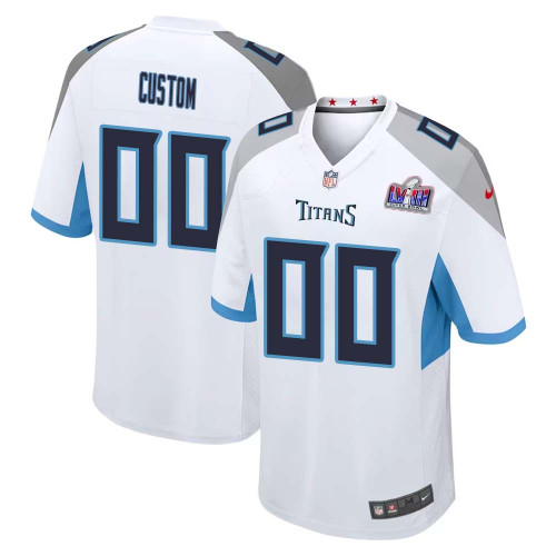 Custom Away Tennessee Titans Super Bowl LVIII Limited White Jersey for Men – Replica