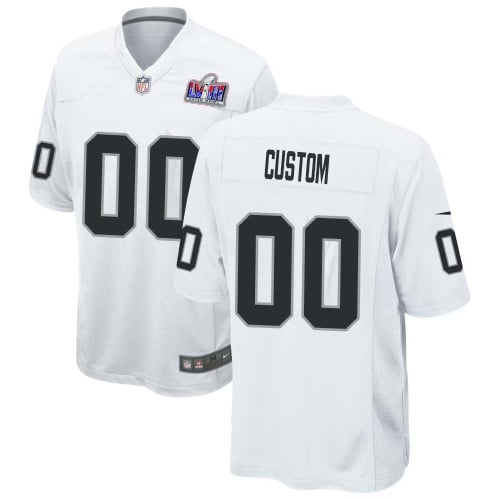 Las Vegas Raiders Custom Super Bowl LVIII Game Jersey for Men – White – Replica