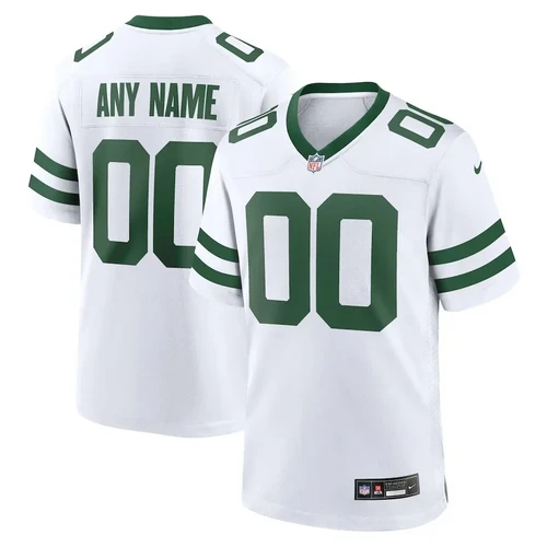 Custom Men's New York Jets Legacy White Game Jersey 2024