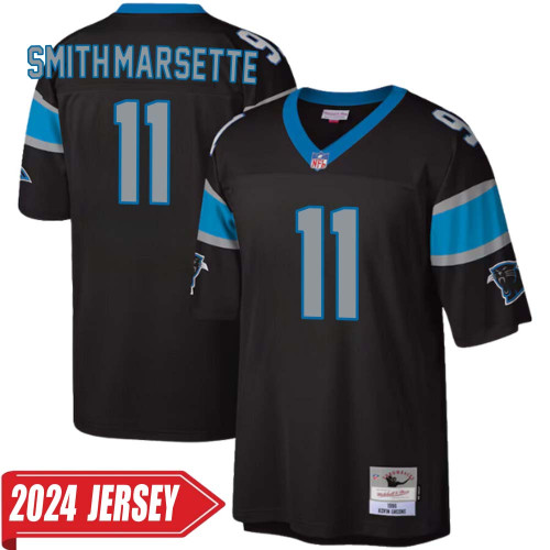 Ihmir Smith-Marsette No 11 Men's Mitchell & Ness Black Carolina Panthers Legacy Replica 2024 Jersey