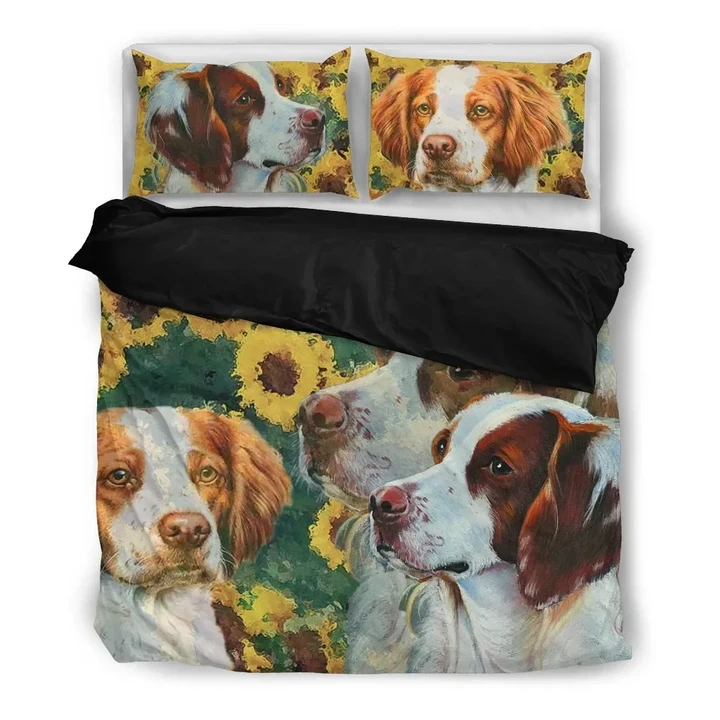 Lovely Brittany Dog Print Bedding Set , Comforter Set