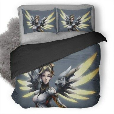 Mercy Overwatch Digital Art Bedding Set , Comforter Set