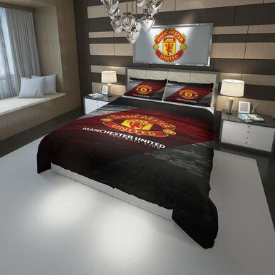 Manchester United Fc Football Club Bedding Set Duvet Cover , Comforter Set