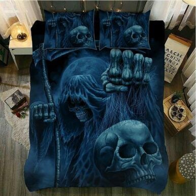 Snm  Skull Ghost Bedding Set Cover , Comforter Set