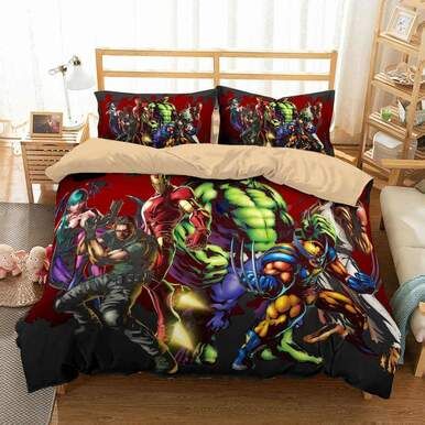 Comics Superhero Duvet Cover Bedding Set , Comforter Set