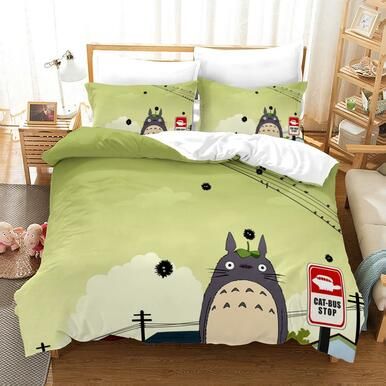 Tonari No Totoro #38 Duvet Cover Quilt Cover Pillowcase Bedding Set Bed Linen Home Decor , Comforter Set