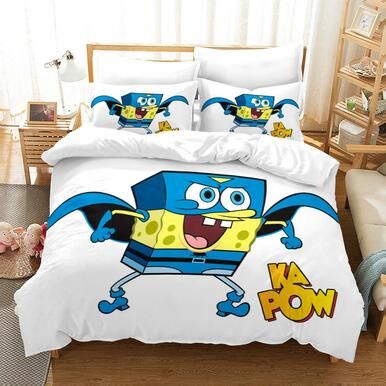 Spongebob Squarepants #27 Duvet Cover Quilt Cover Pillowcase Bedding Set Bed Linen Home Decor , Comforter Set