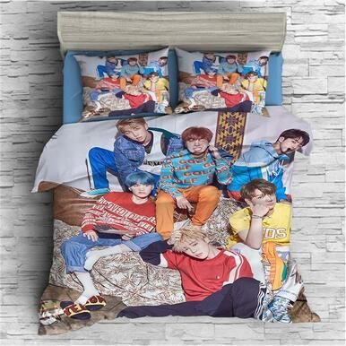Kpop Bts Bangtan Boys Army A.R.M.Y  #39 Duvet Cover Quilt Cover Pillowcase Bedding Set Bed Linen Home Bedroom Decor , Comforter Set