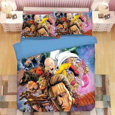 One Punch Man #5 Duvet Cover Quilt Cover Pillowcase Bedding Set Bed Linen Home Decor , Comforter Set