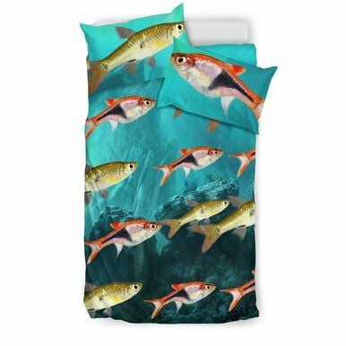 Beautiful Seluang Fish Print Bedding Set , Comforter Set