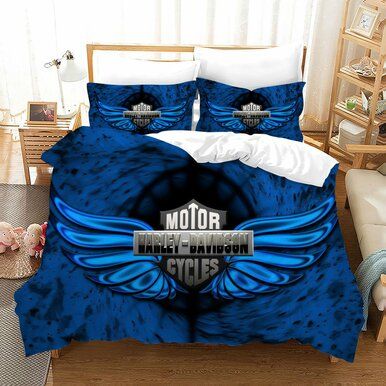 Harley Motor Davidson  #5 Duvet Cover Quilt Cover Pillowcase Bedding Set Bed Linen Home Bedroom Decor , Comforter Set