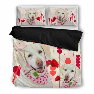 Valentine&#039;S Day Special Labrador Retriever Print Bedding Set , Comforter Set
