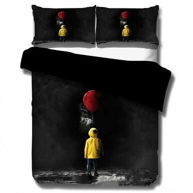 Stephen King It Chapter Two 2 Pennywise Scary Clown  #1 Duvet Cover Quilt Cover Pillowcase Bedding Set Bed Linen , Comforter Set