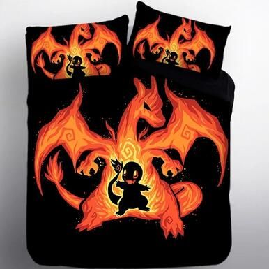 Pokemon Charmander #10 Duvet Cover Quilt Cover Pillowcase Bedding Set , Comforter Set