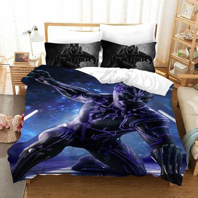 Black Panther T&#039;Challa Chadwick Boseman #17 Duvet Cover Quilt Cover Pillowcase Bedding Set Bed Linen , Comforter Set