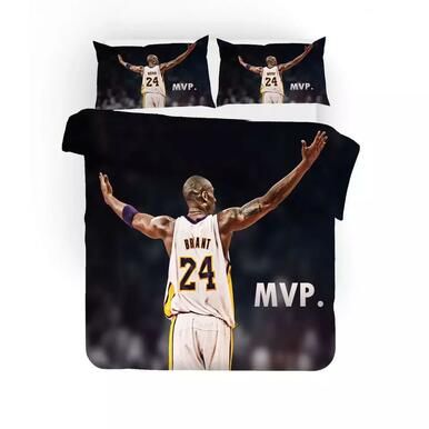 Basketball Lakers Kobe Bryant Black Mamba #23 Duvet Cover Quilt Cover Pillowcase Bedding Set Bed Linen Home Bedroom Decor , Comforter Set
