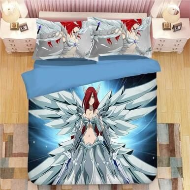 Fairy Tail Erza Scarlet #13 Duvet Cover Quilt Cover Pillowcase Bedding Set Bed Linen , Comforter Set