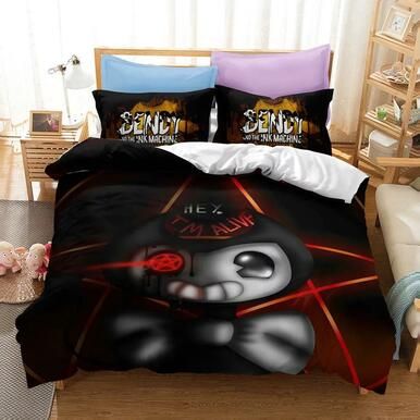 Bendy And The Ink Machine #30 Duvet Cover Quilt Cover Pillowcase Bedding Set Bed Linen Home Bedroom Decor , Comforter Set