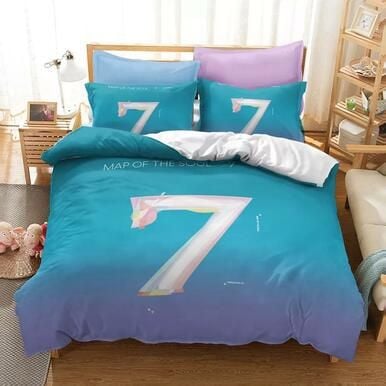 Bts Map Of The Soul 7 #12 Duvet Cover Quilt Cover Pillowcase Bedding Set Bed Linen Home Bedroom Decor , Comforter Set