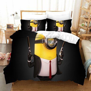 Despicable Me Minions #34 Duvet Cover Quilt Cover Pillowcase Bedding Set Bed Linen Home Decor , Comforter Set
