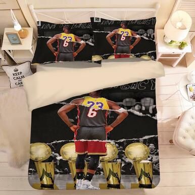 Lebron James Basketball #7 Duvet Cover Quilt Cover Pillowcase Bedding Set Bed Linen Home Decor , Comforter Set