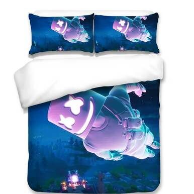 Fortnite Marshmello Dj #5 Duvet Cover Quilt Cover Pillowcase Bedding Set Bed Linen , Comforter Set