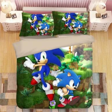 Sonic The Hedgehog #11 Duvet Cover Quilt Cover Pillowcase Bedding Set Bed Linen , Comforter Set