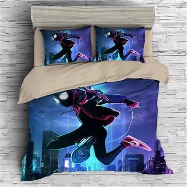 Spider-Man: Into The Spider-Verse Miles Morales #13 Duvet Cover Quilt Cover Pillowcase Bedding Set , Comforter Set