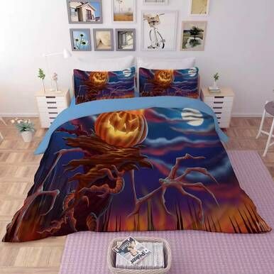 Halloween Horro Pumpkin Ghost #22 Duvet Cover Quilt Cover Pillowcase Bedding Set Bed Linen , Comforter Set
