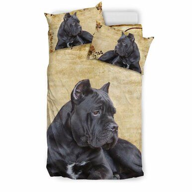 Black Italian Mastiff Print Bedding Set , Comforter Set