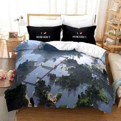 Minecraft #17 Duvet Cover Quilt Cover Pillowcase Bedding Set Bed Linen Home Bedroom Decor , Comforter Set