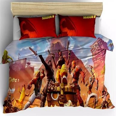 Fortnite Team #29 Duvet Cover Quilt Cover Pillowcase Bedding Set Bed Linen Home Bedroom Decor , Comforter Set