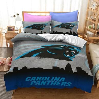 Carolina Panthers Nfl #21 Duvet Cover Quilt Cover Pillowcase Bedding Set Bed Linen Home Bedroom Decor , Comforter Set
