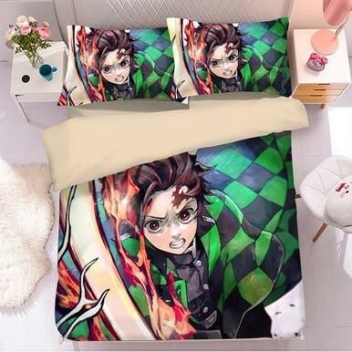 Demon Slayer Kimetsu No Yaiba  #43 Duvet Cover Quilt Cover Pillowcase Bedding Set Bed Linen , Comforter Set